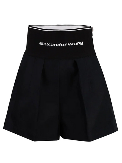 Alexander-Wang-Safari-Short-in-cotton-Tailoring-Black-1