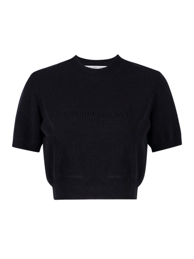 Sweater Tee In Ribbed Chenille (Black)