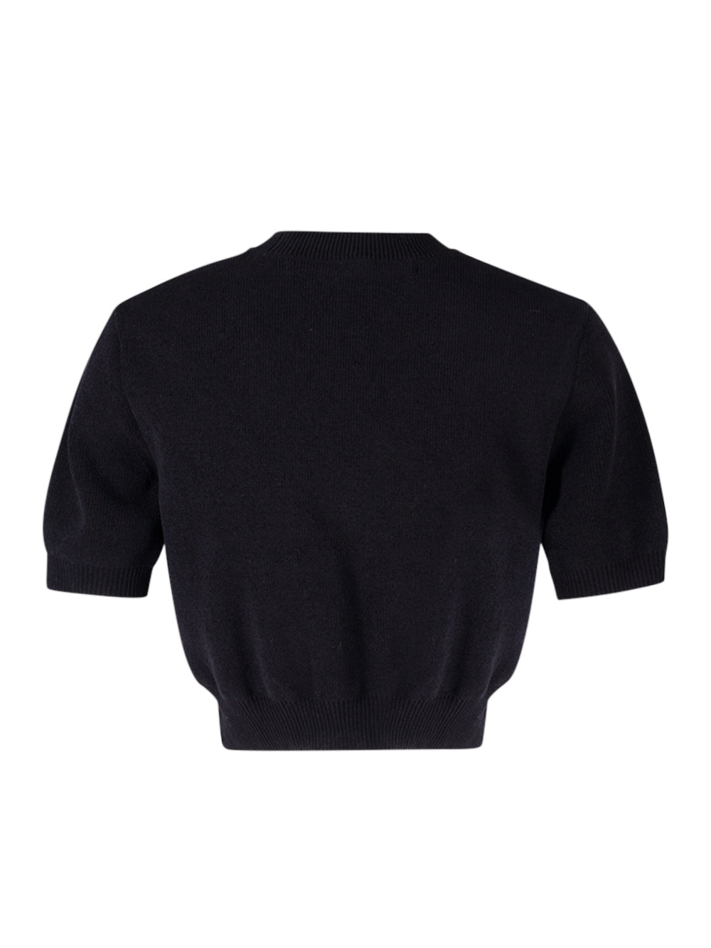 Sweater Tee In Ribbed Chenille (Black)