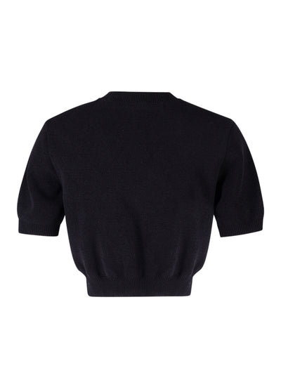 Sweater Tee In Ribbed Chenille (Black)