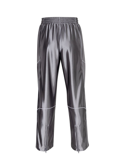 Track Pants In Satin Faille Jersey (Earl Grey)