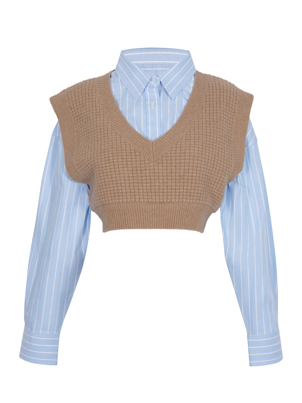 AlexanderWang-Bi-LayerWaffleTankVestinBoiledWool-Blue_Camel-1