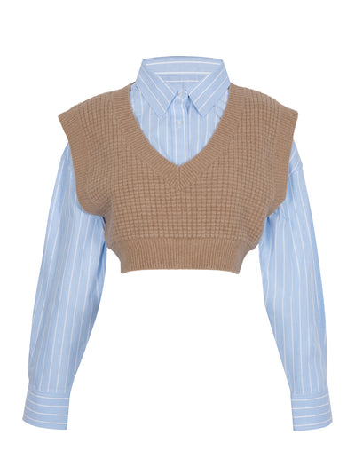 AlexanderWang-Bi-LayerWaffleTankVestinBoiledWool-Blue_Camel-1