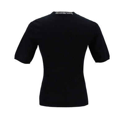 AlexanderWang-BodyconTShirtwithLogoJacquardTrims-Black-2