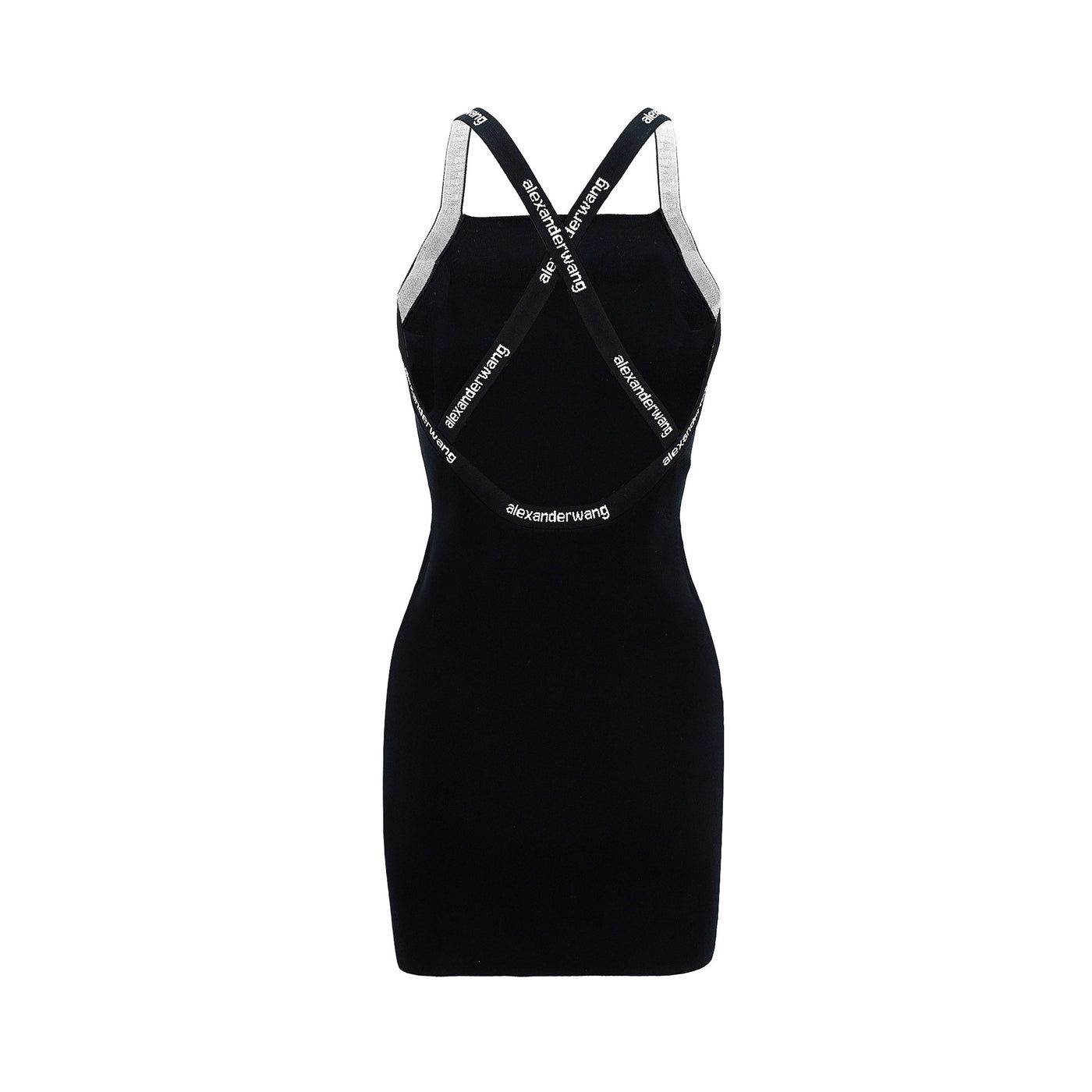 AlexanderWang-BodyconTankDressWithLogoJacquardTrims-Black-2