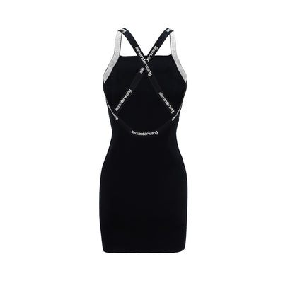 AlexanderWang-BodyconTankDressWithLogoJacquardTrims-Black-2