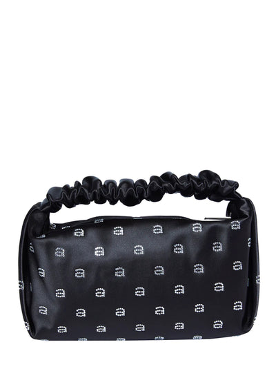 Hotfix Scrunchie Mini Bag in Satin (Black)
