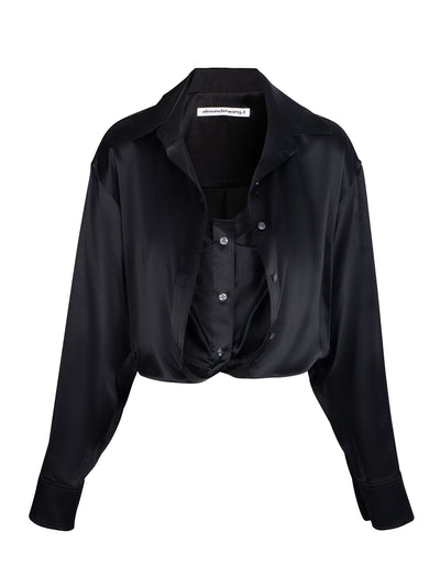 AlexanderWang-LayeredButtonDowninSilkCharmeuse-Black-1