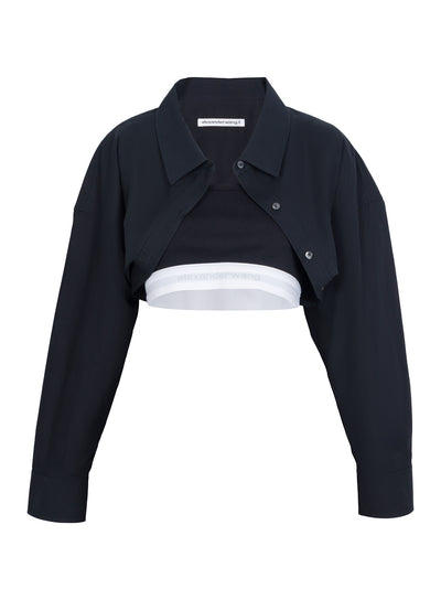 AlexanderWang-LayeredCropBoleroinCompactCotton-Black-1