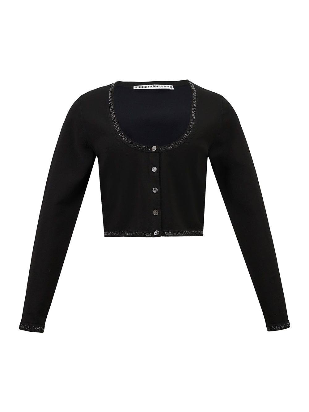 AlexanderWang-Logo-TrimCroppedCardigan-Black-1