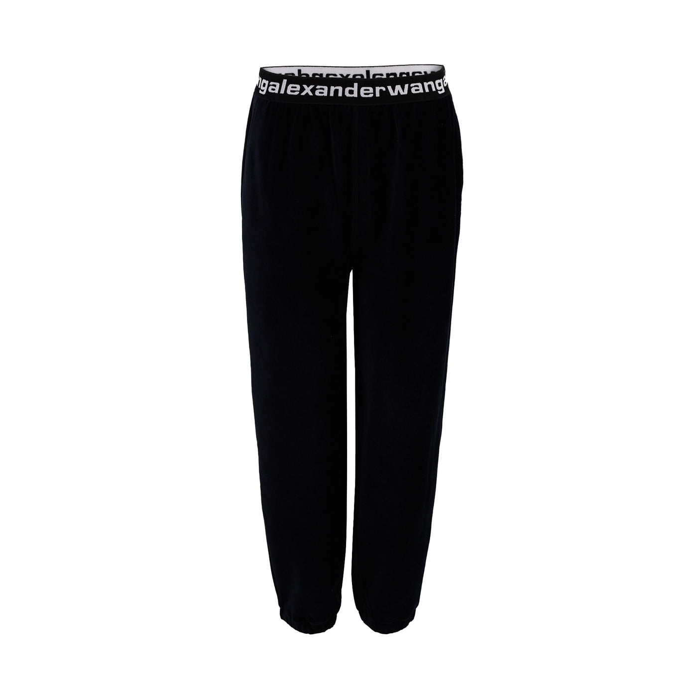 AlexanderWang-LogoElasticJoggerinStretchCorduroy-Black-1