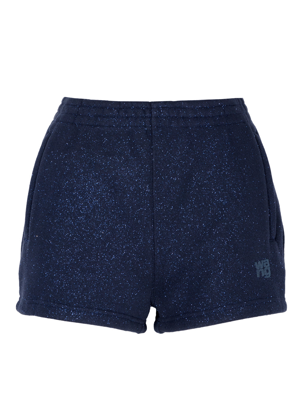 AlexanderWang-PuffLogoSweatshortinGlitterTerry-Navy-1