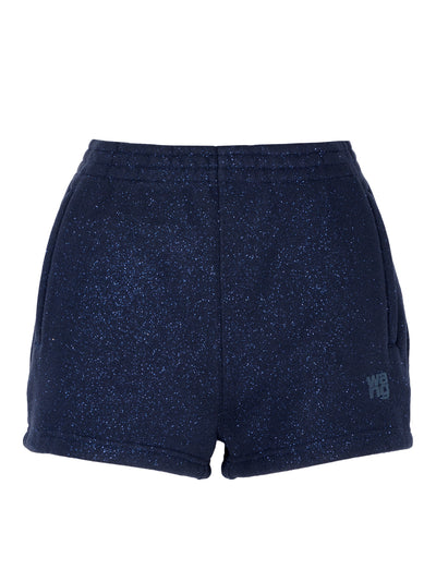 AlexanderWang-PuffLogoSweatshortinGlitterTerry-Navy-1