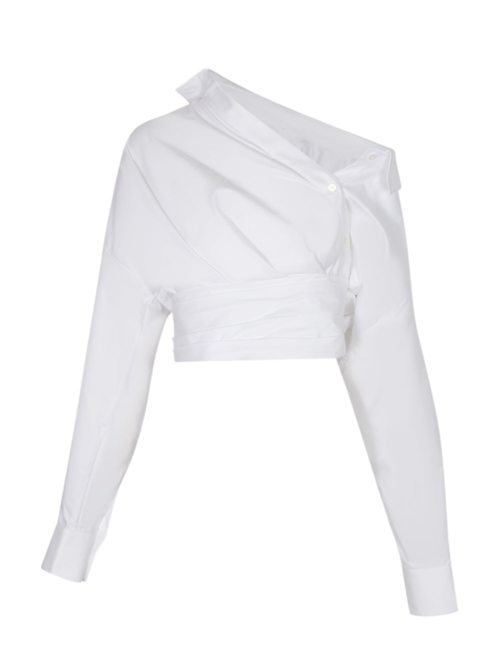 AlexanderWang-WrappedFrontShirtinCottonShirting-White-1