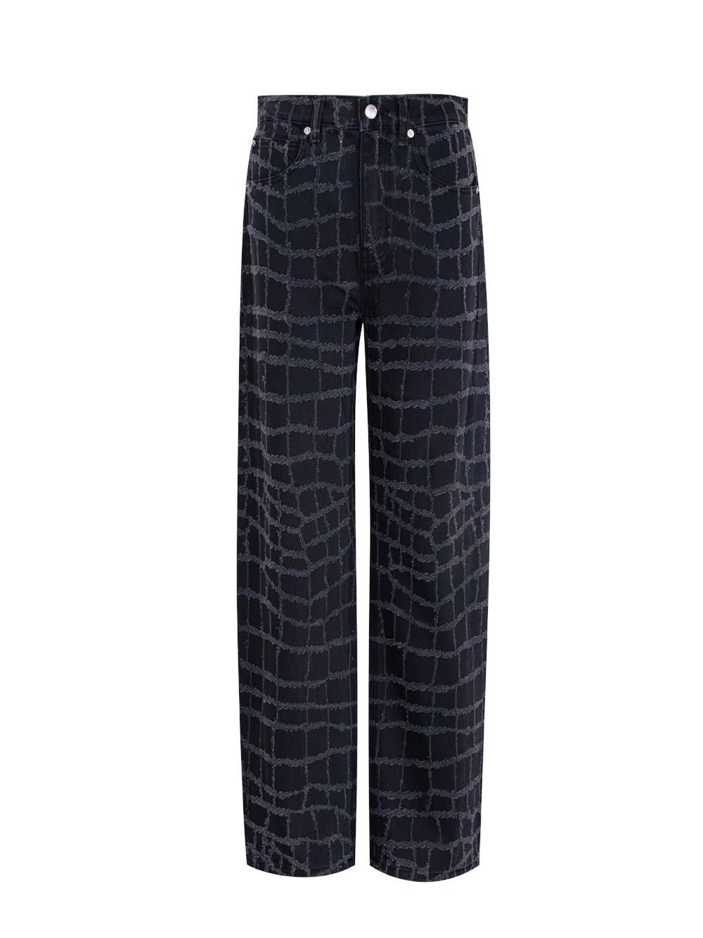 Balloon Jean Croc Rip (Washed Black)