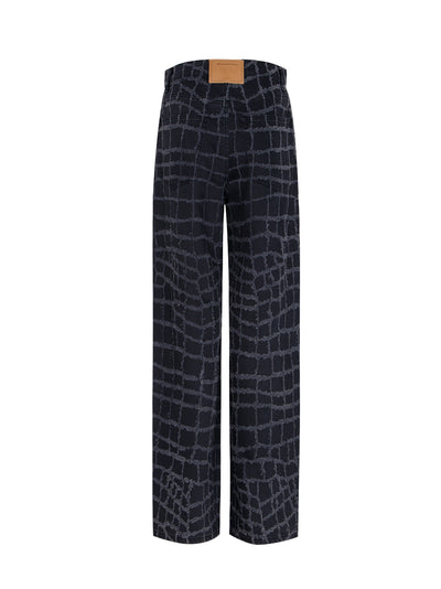 Balloon Jean Croc Rip (Washed Black)