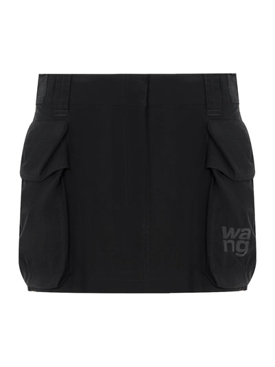 Cargo Mini Skirt With Oversized Pockets (Black)