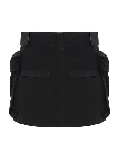 Cargo Mini Skirt With Oversized Pockets (Black)