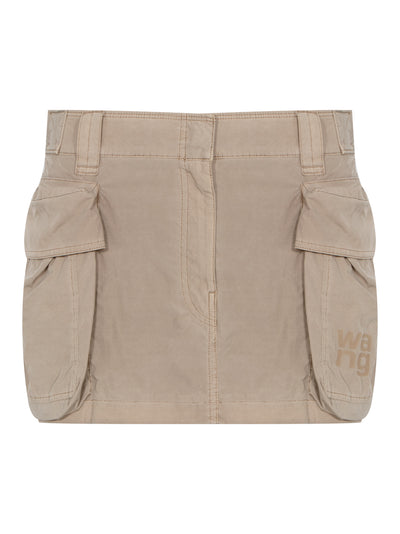 Cargo Mini Skirt With Oversized Pockets (Safari)