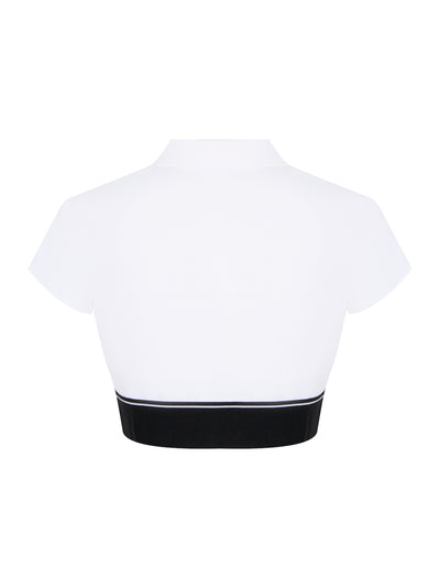 Cheerleader Polo Top (White)