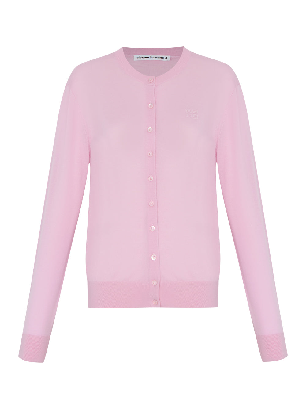 Classic Cardigan With Embossed Logo (Pink Chalk)