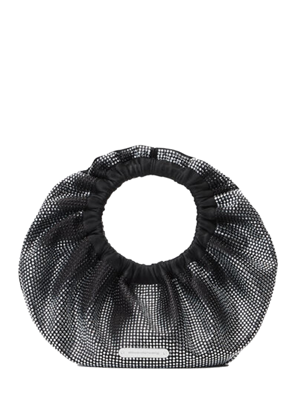 Crescent Mini Top Handle Bag (Black/White)