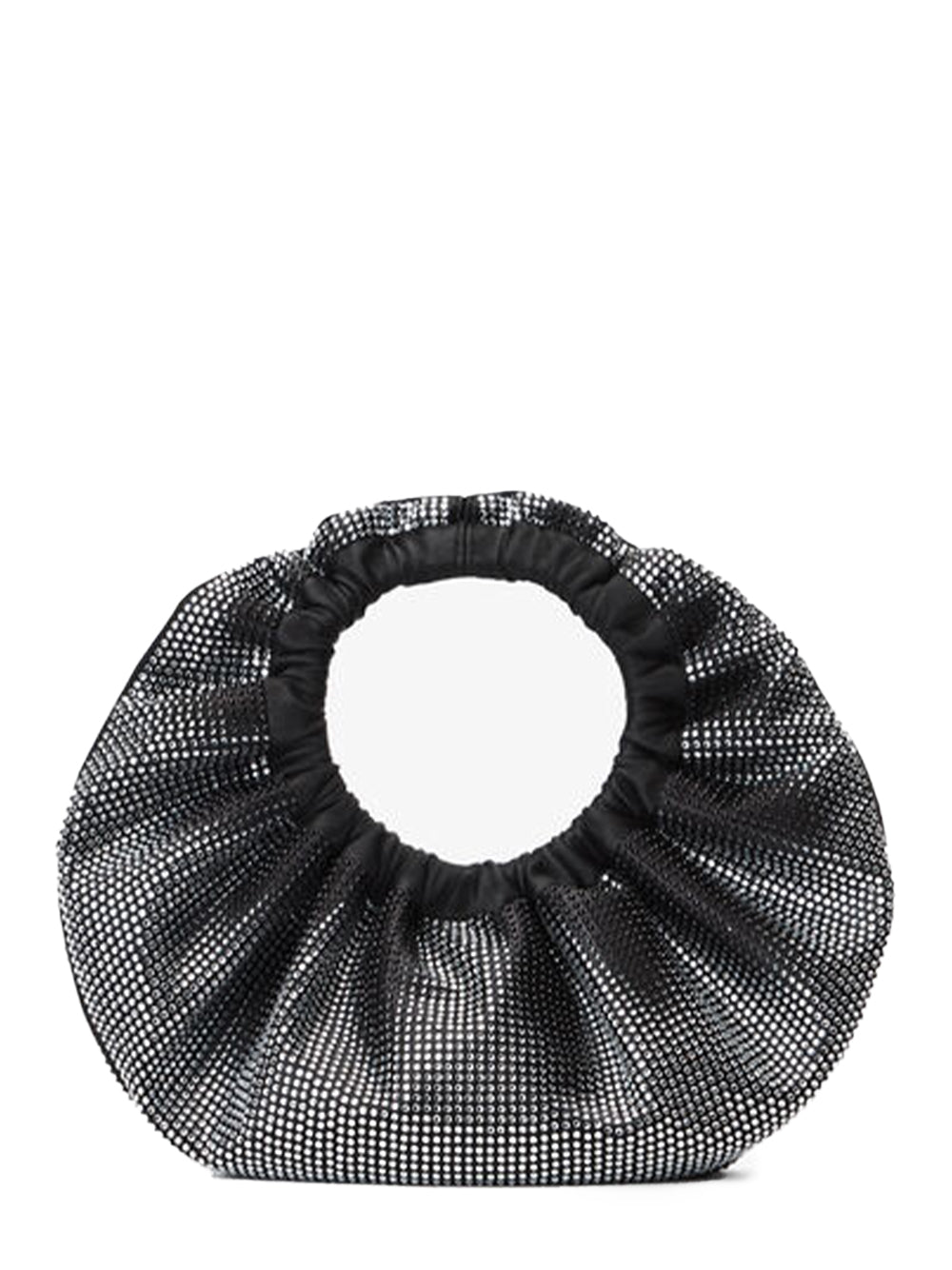 Crescent Mini Top Handle Bag (Black/White)