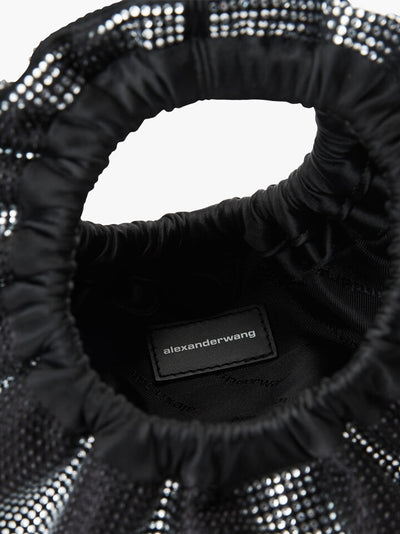 Crescent Mini Top Handle Bag (Black/White)