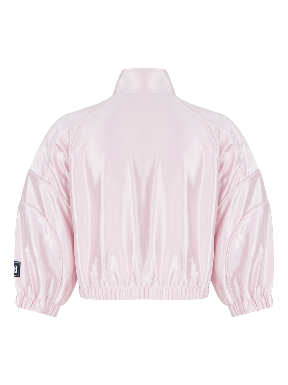 Cropped Track Jacket With Piping (Ballerina Pink)