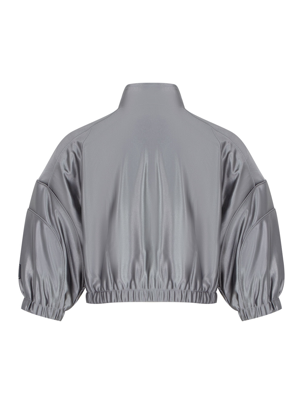 Cropped Track Jacket With Piping (Earl Grey)