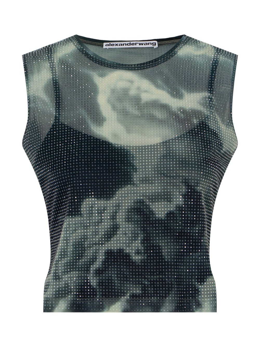 Crystal Hotfix Cloud-Print Tank (Black/Clear)