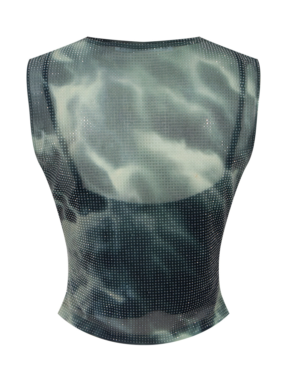 Crystal Hotfix Cloud-Print Tank (Black/Clear)