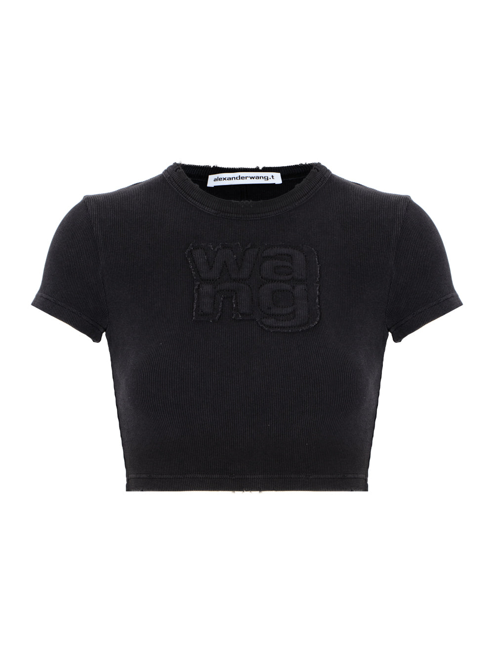 Distressed Logo Baby Tee (Washed Magnet)