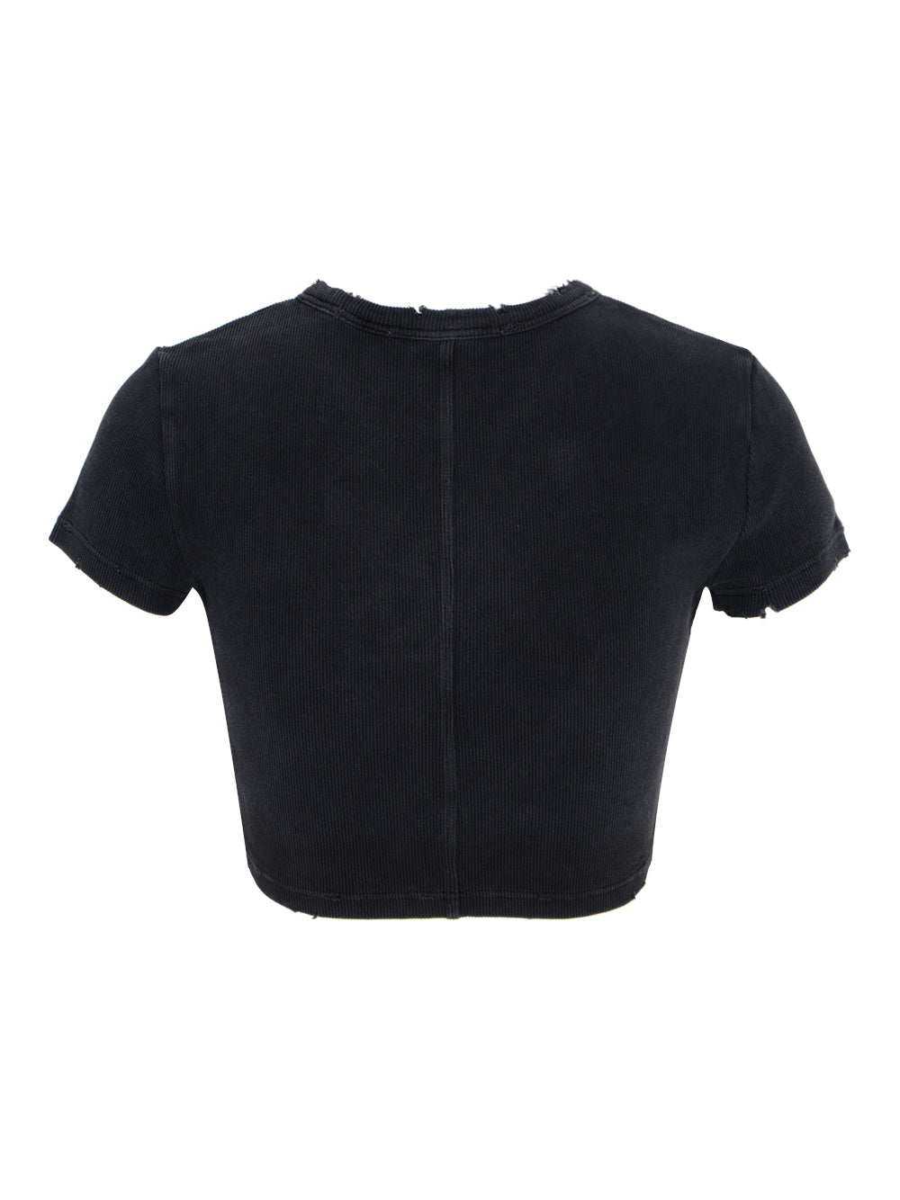 Distressed Logo Baby Tee (Washed Magnet)