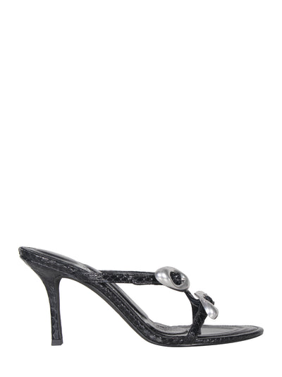 Dome 85 Strappy Slide Sandal (Black)