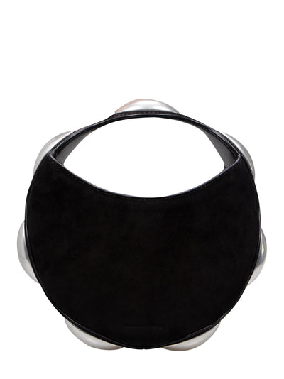 Dome Circular Top Handle Bag (Black)