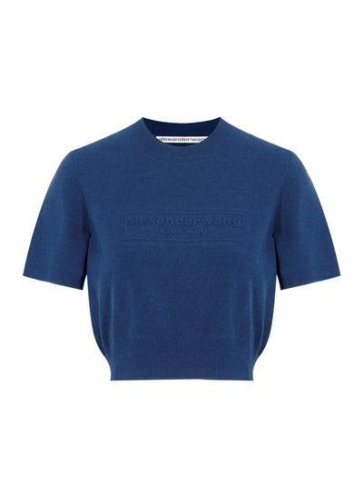 Embossed Logo Tee (Navy)