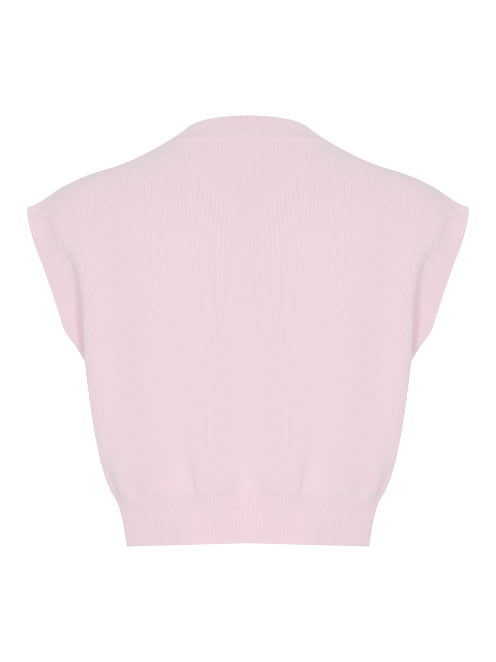 Embossed Logo V-Neck Vest Pullover (Ballerina Pink)