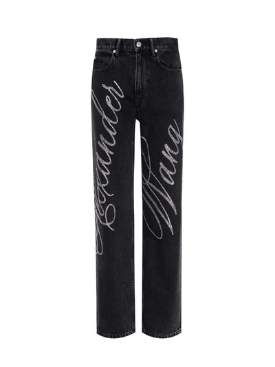 Ez Mid Rise Jeans In Hotfix Logo (Grey Aged)