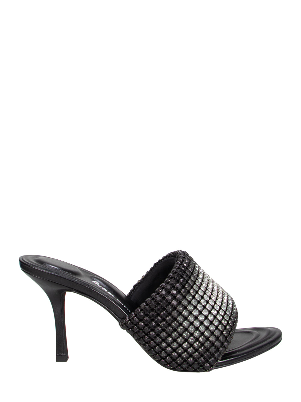 Heiress 85 Mule Sandal In Crystal Mesh (Black Aged)
