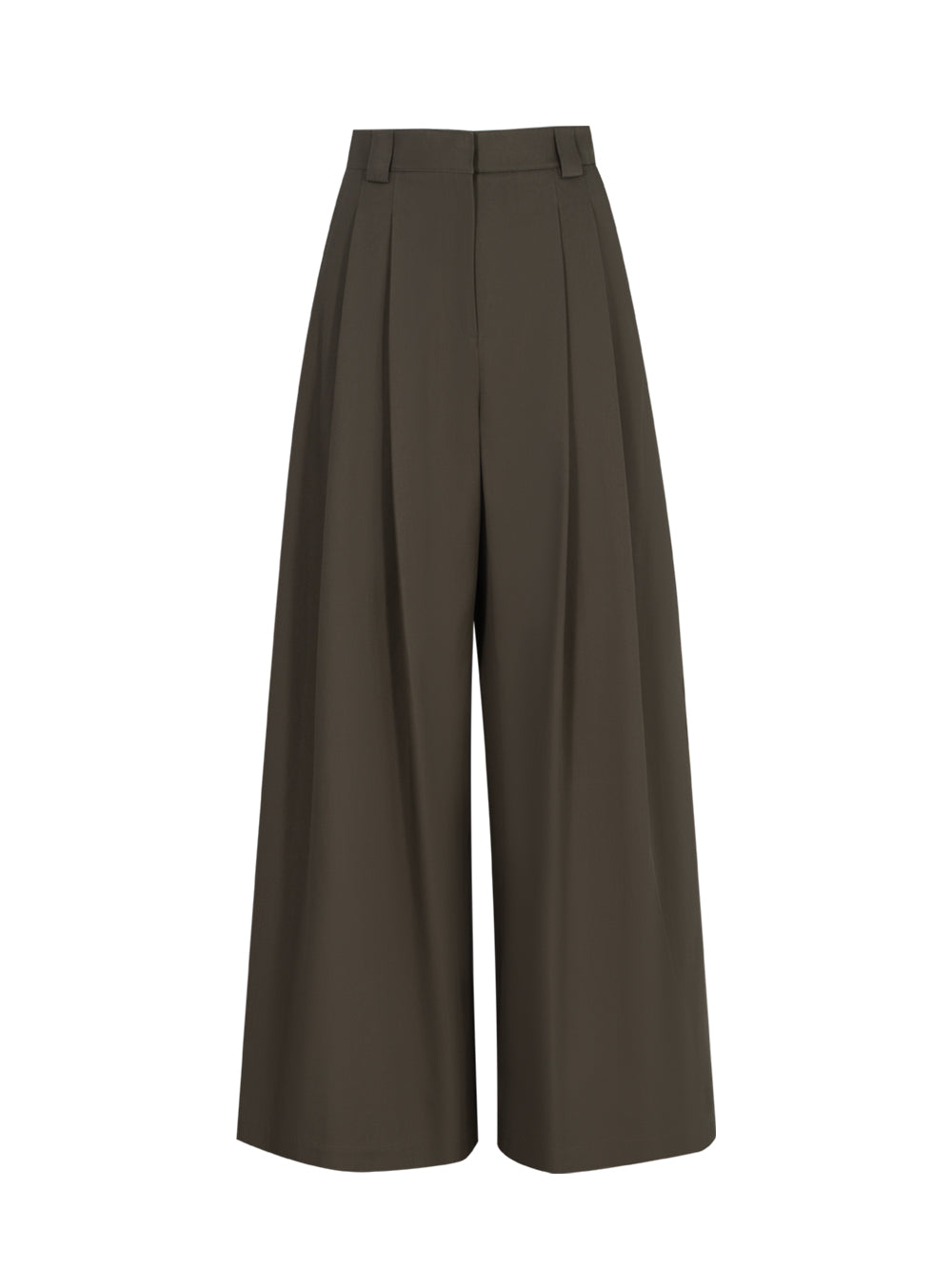 High Waisted Wide Leg Pant (Army Green)