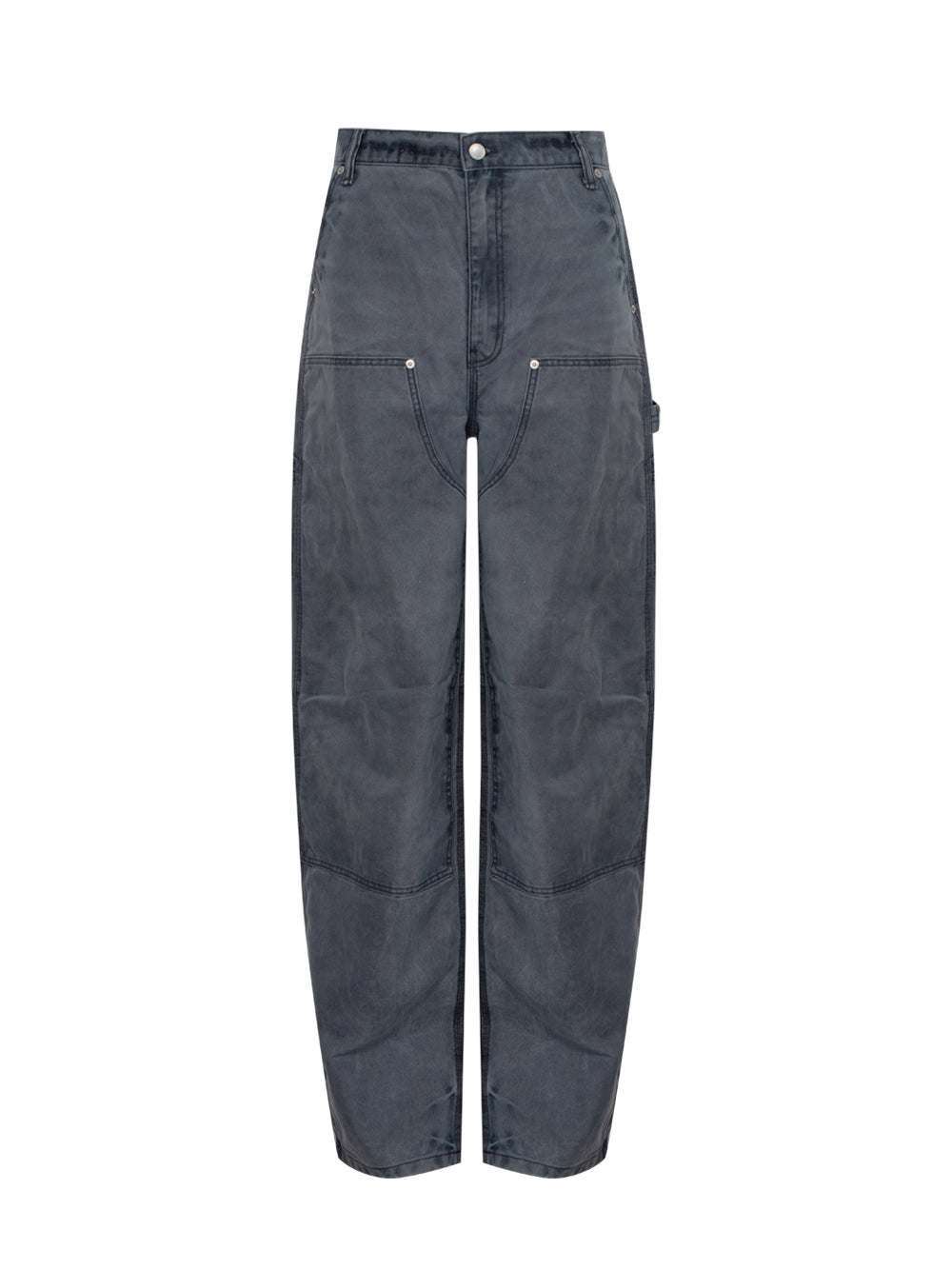 High Waisted Workwear Carpenter Pants (Mirage Grey)