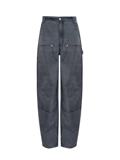 High Waisted Workwear Carpenter Pants (Mirage Grey)