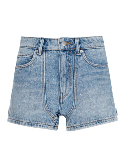 High Waisted Workwear Shorts (Indigo)