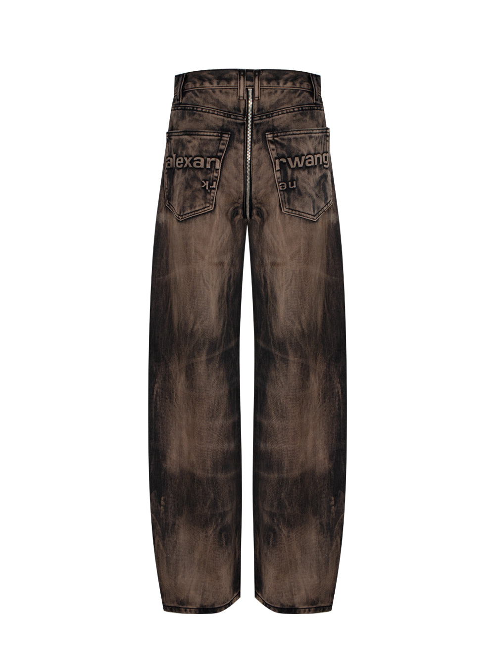 Low-Rise Balloon Jean With Front Back Zip (Brown Overdye)