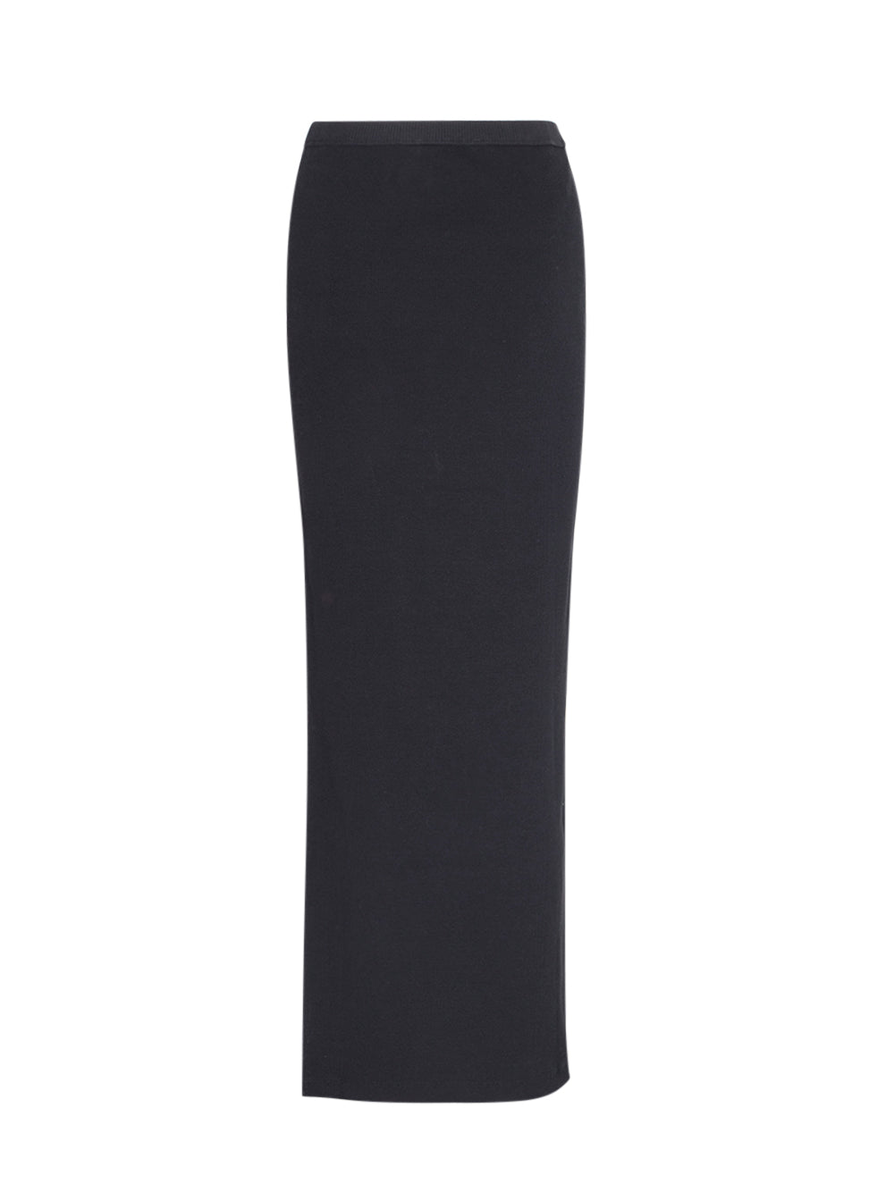 Maxi Skirt With Embossed Logo (Black)