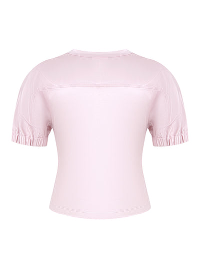 Padded Football Jersey Top (Ballerina Pink)