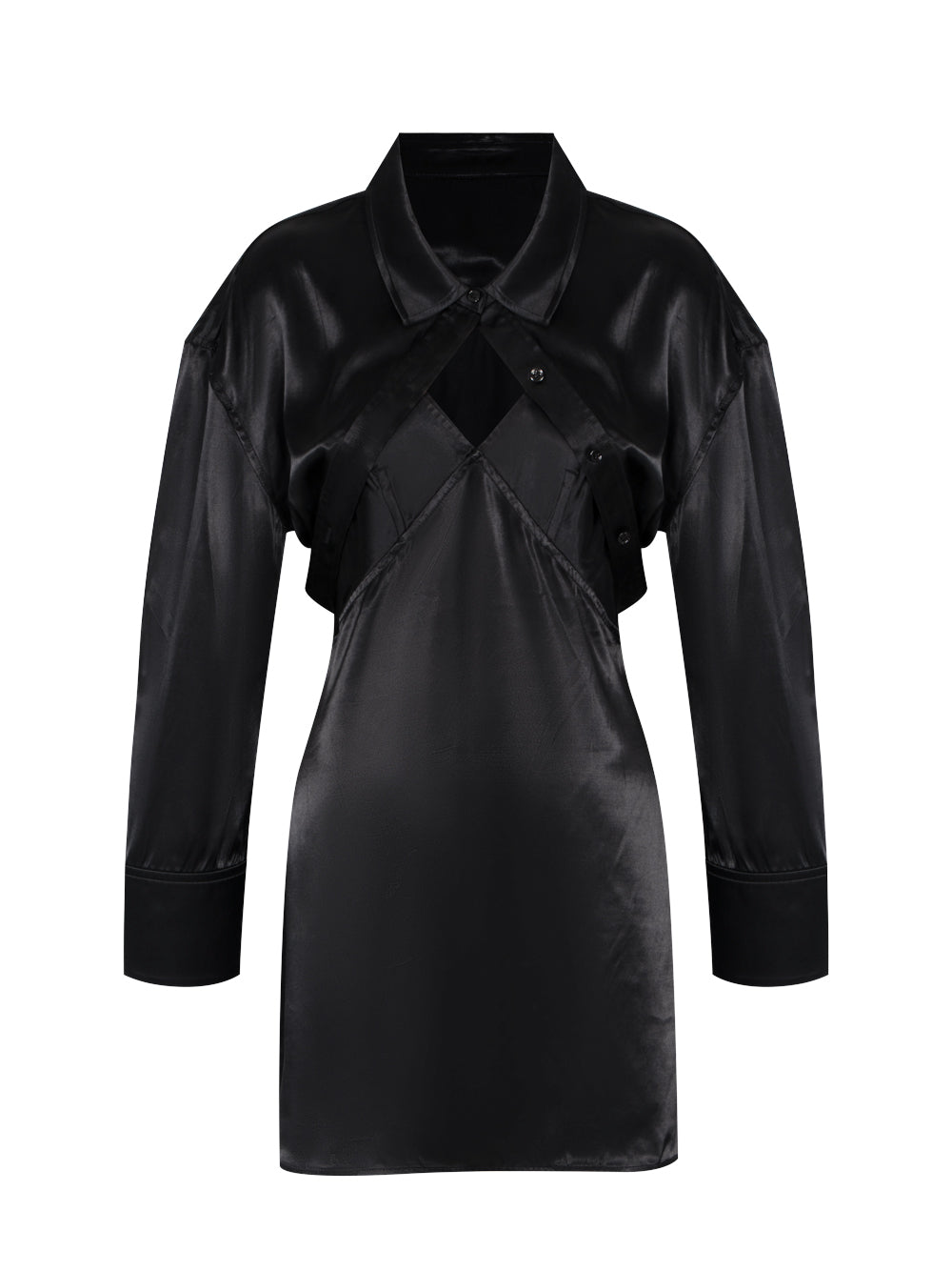Pre-Styled Bolero Slip Dress (Black)