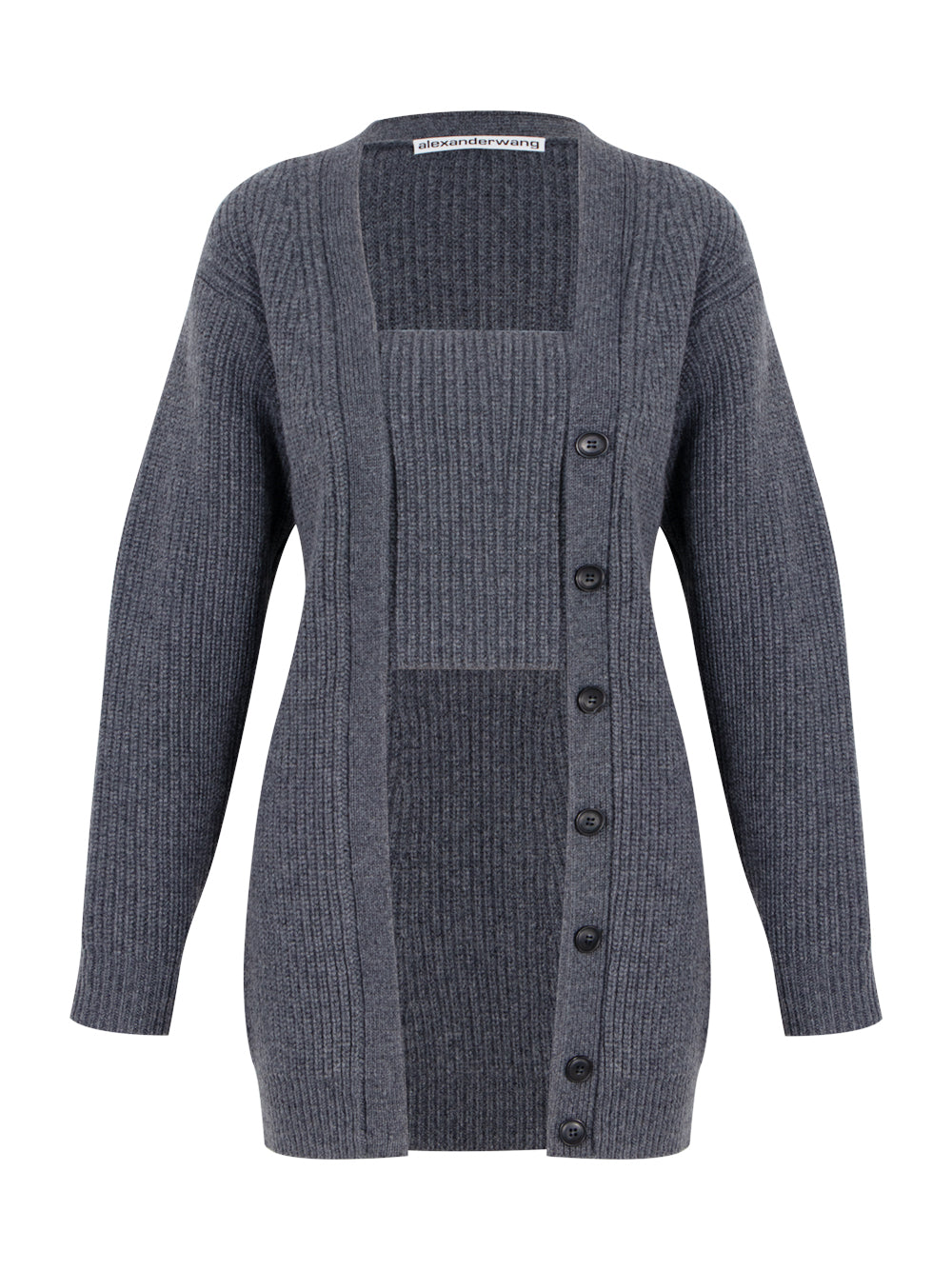 Pre-Styled Twinset Cardigan (Charcoal)