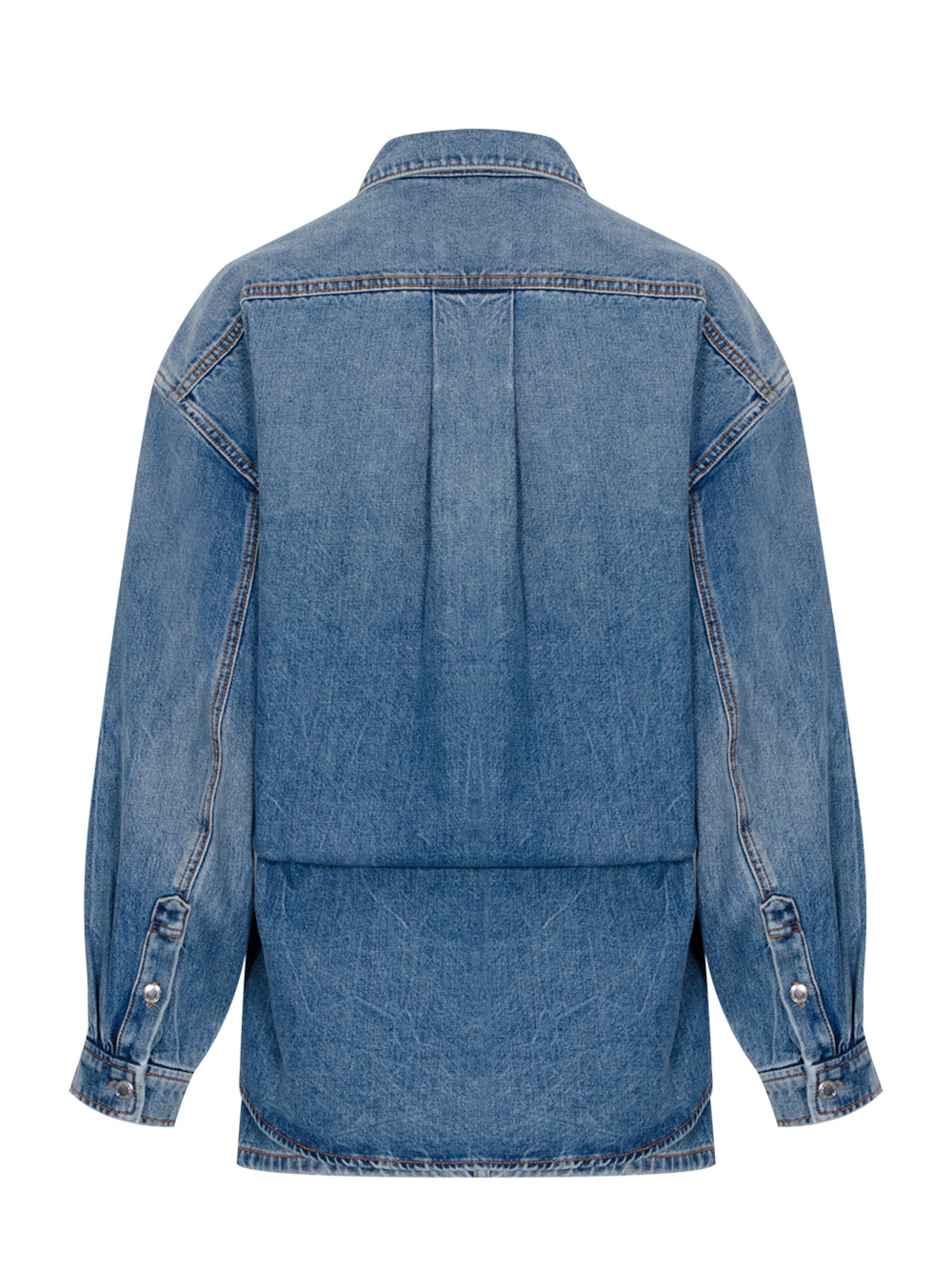 Pre-styled Denim Shirtdress (Vintage Light Indigo)